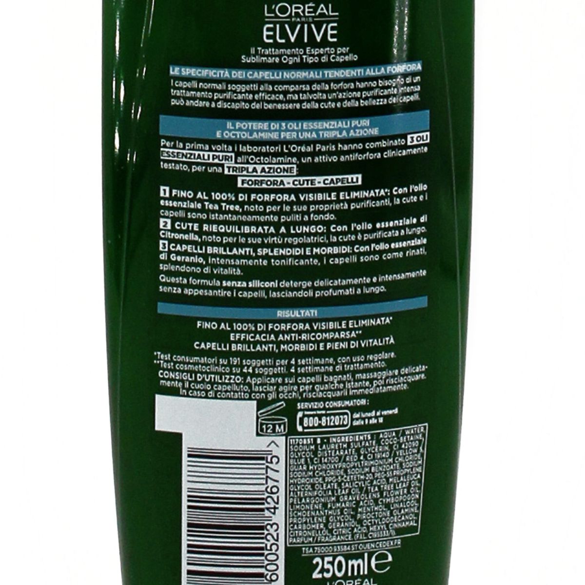 L Oreal Elvive Shampoo Riequilibrante Phytoclear Antiforfora Ml