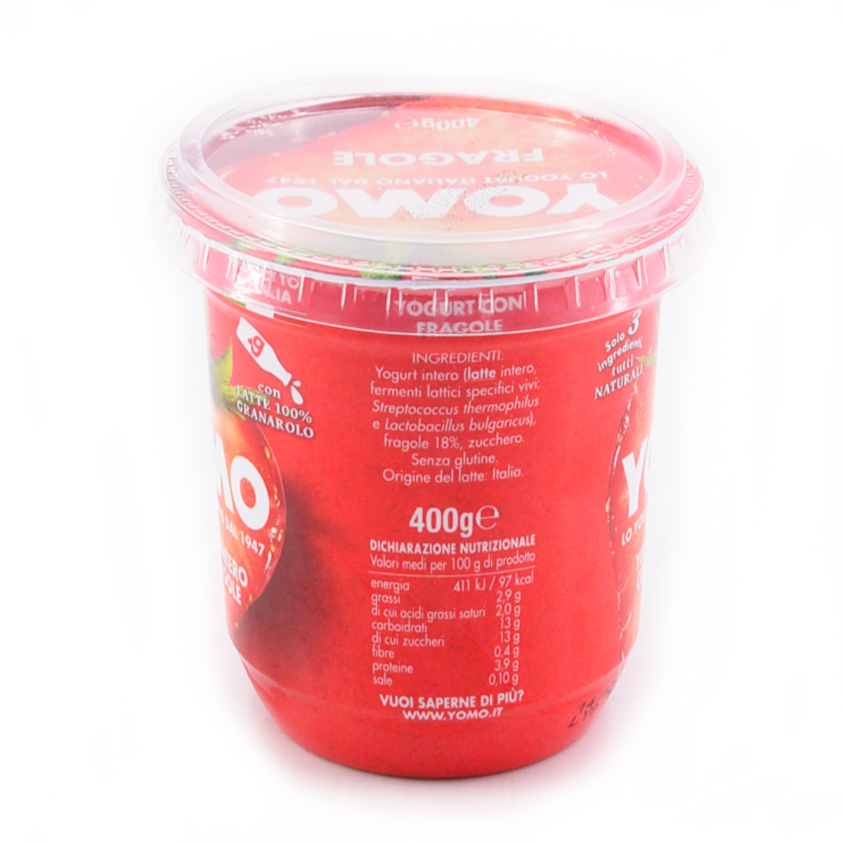 Yomo Yogurt Intero Con Fragole 400g