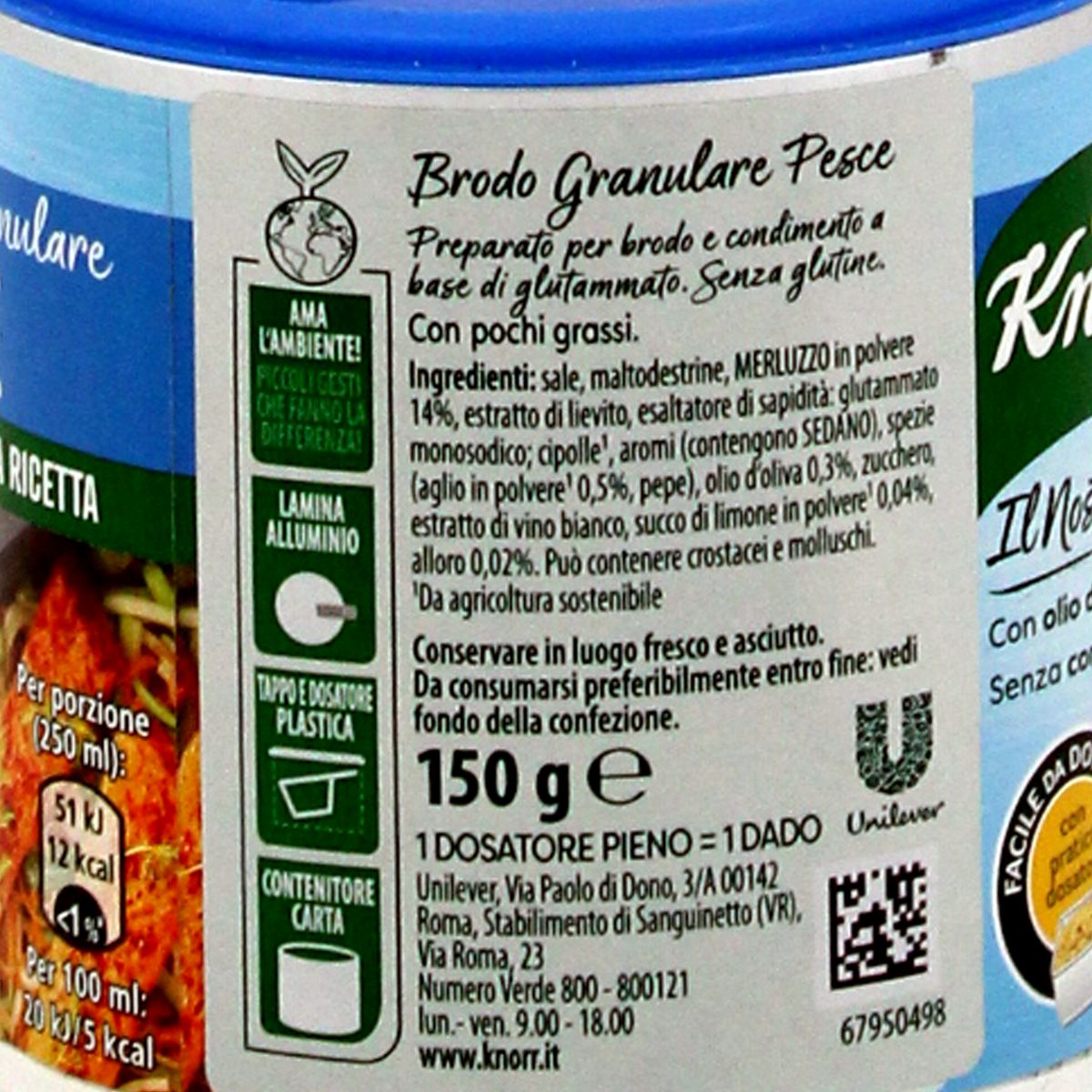 Knorr Brodo Granulare Pesce 150 g - Dispensa - Supermercati Gecop