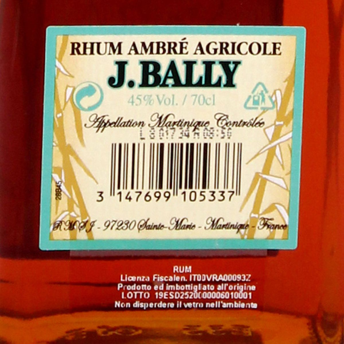 J. Bally Rhum Agricole Ambré